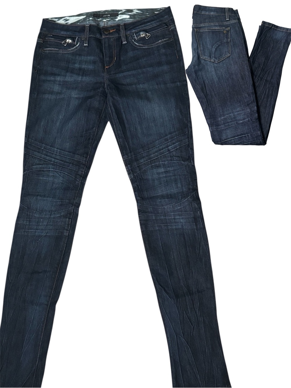 Joes Jeans Chelsea Moto Skinny Jeans Sz 27 Dark Wash Skinny Leg Biker Punk Rock